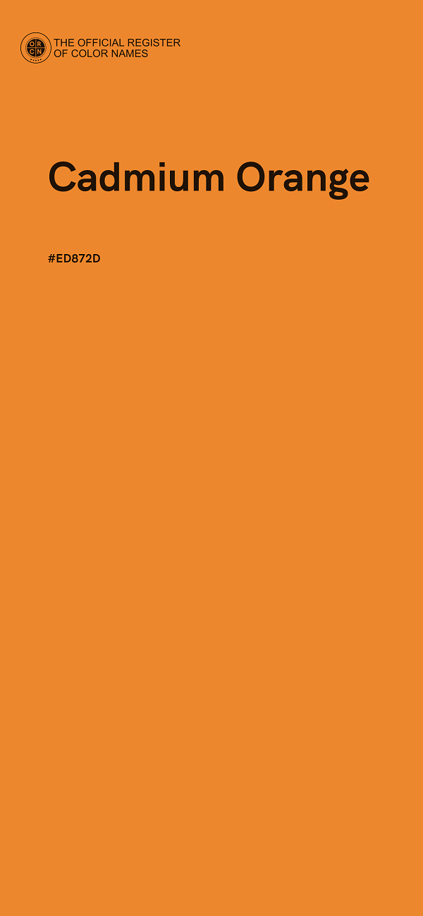 #ED872D - Cadmium Orange color image