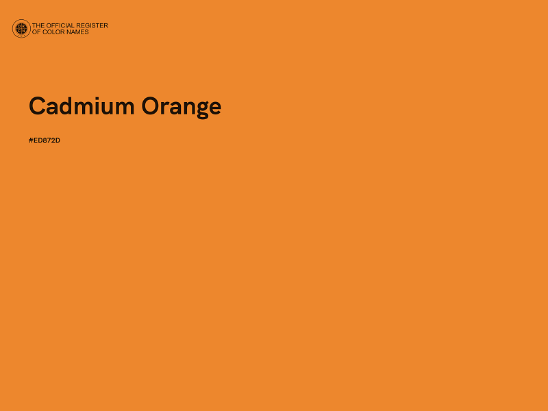 #ED872D - Cadmium Orange color image