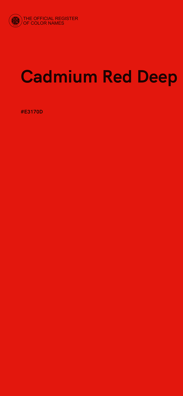 #E3170D - Cadmium Red Deep color image