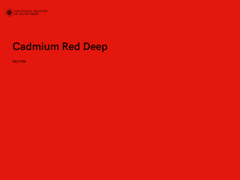 #E3170D - Cadmium Red Deep color image