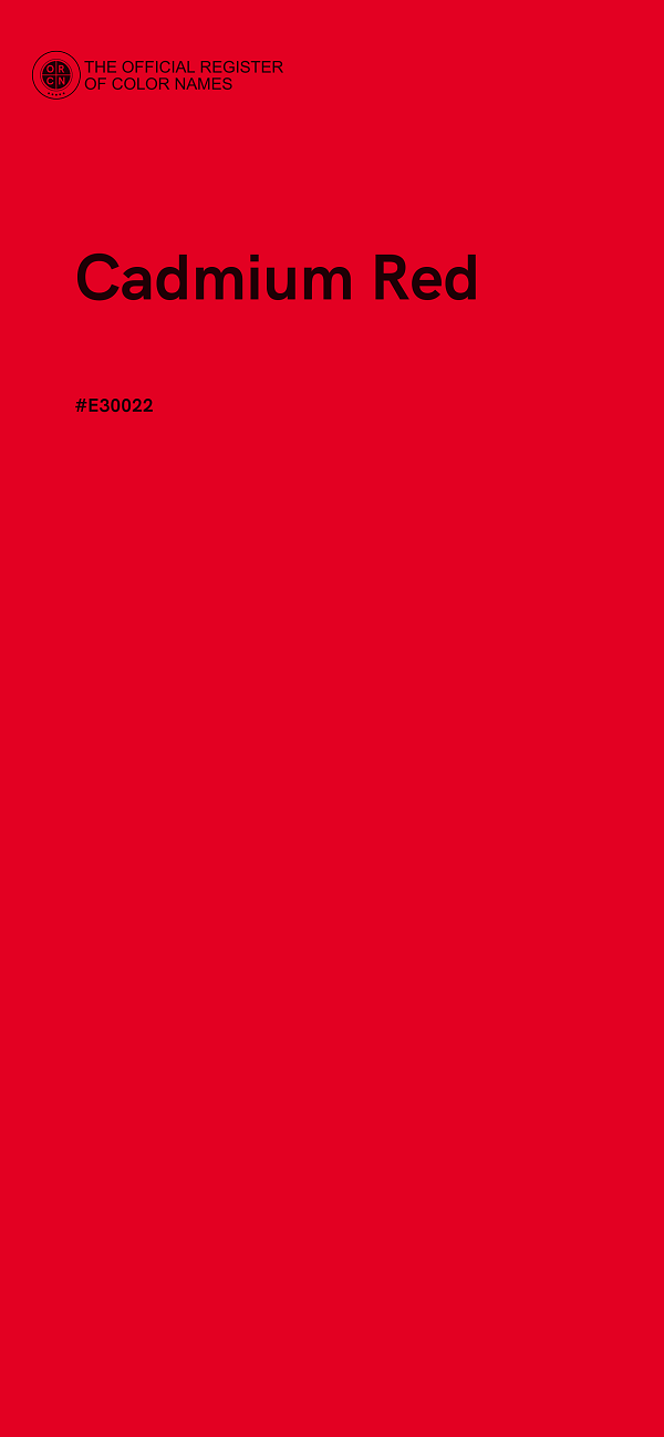 #E30022 - Cadmium Red color image