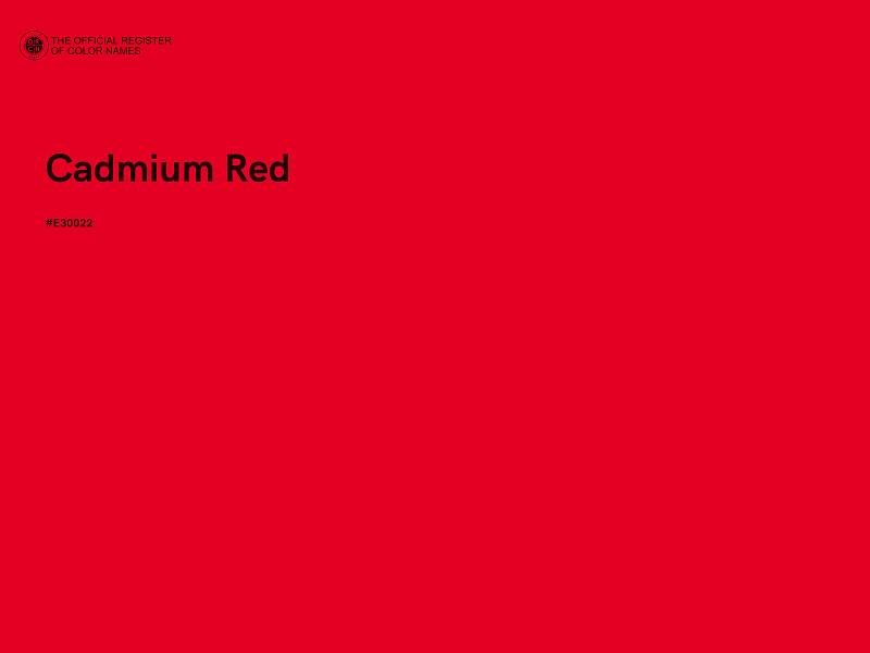 #E30022 - Cadmium Red color image