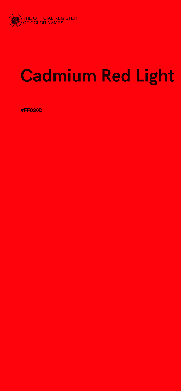 #FF030D - Cadmium Red Light color image