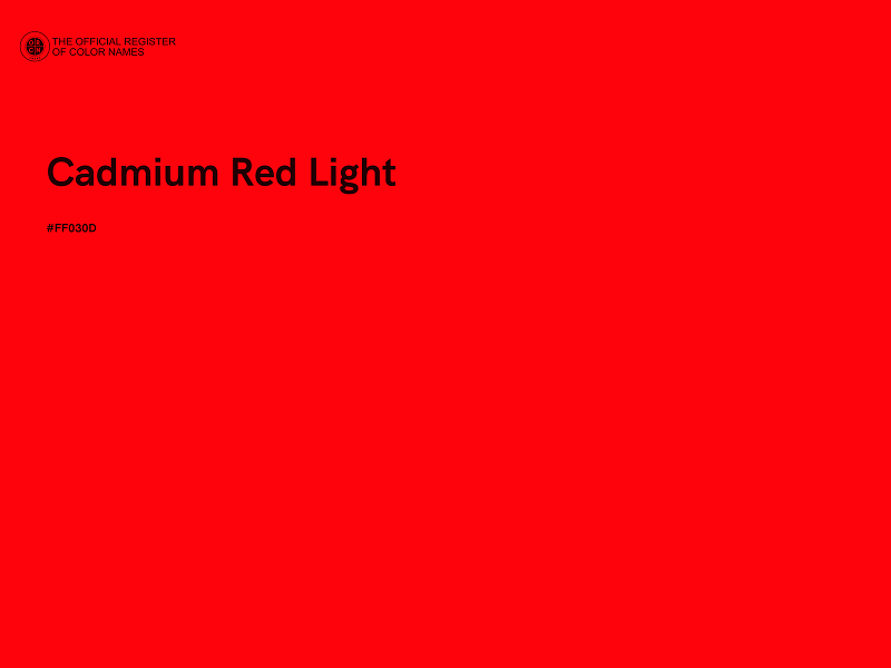 #FF030D - Cadmium Red Light color image