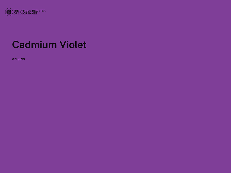 #7F3E98 - Cadmium Violet color image