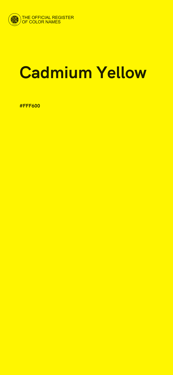 #FFF600 - Cadmium Yellow color image