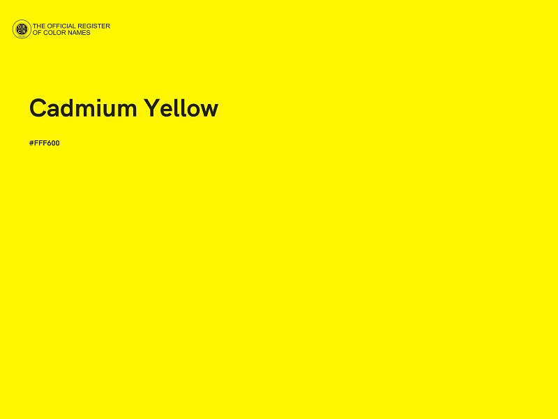 #FFF600 - Cadmium Yellow color image