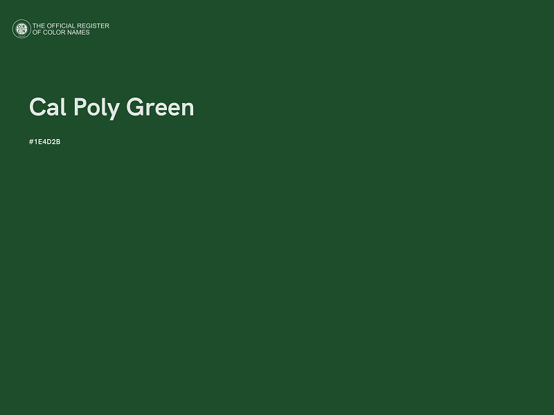 #1E4D2B - Cal Poly Green color image