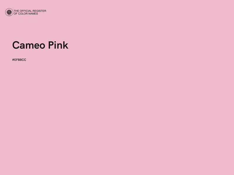 #EFBBCC - Cameo Pink color image
