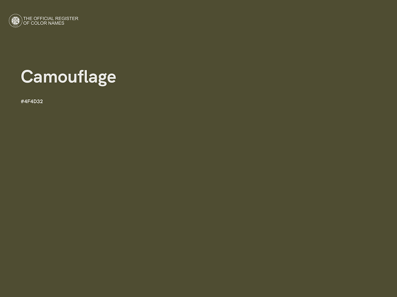 #4F4D32 - Camouflage color image