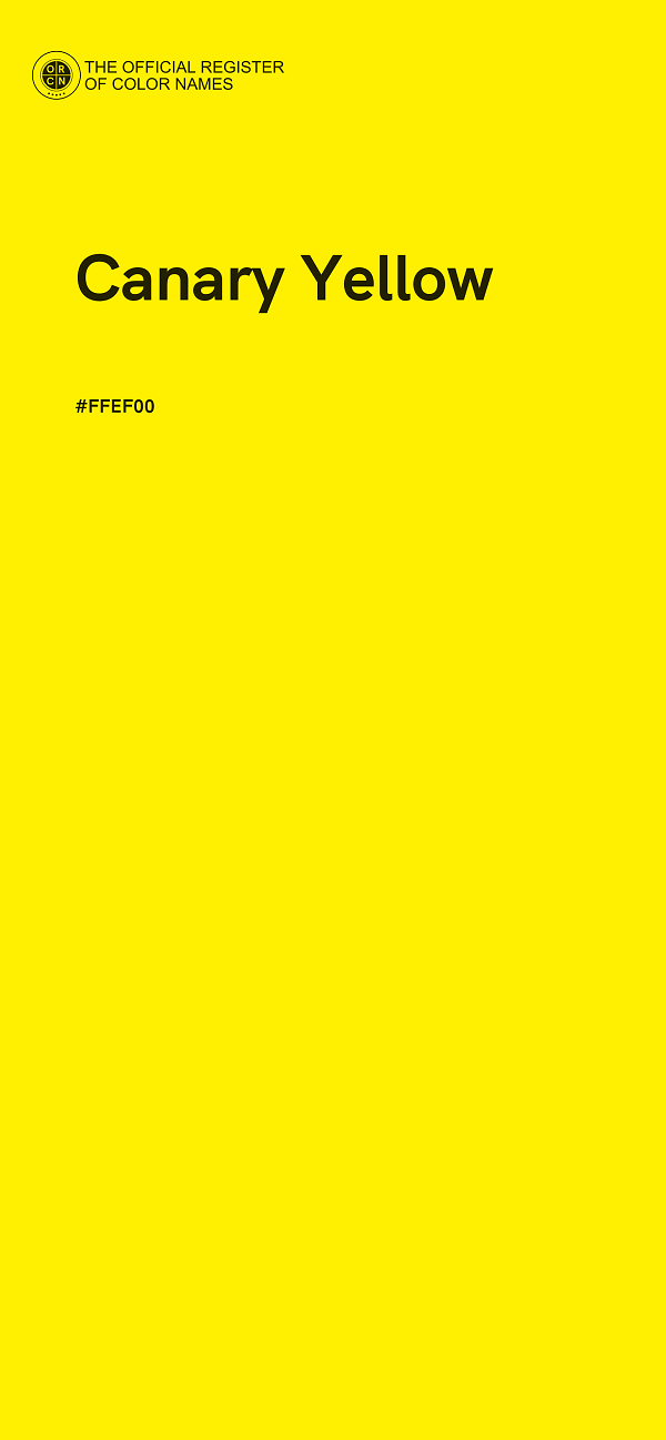 #FFEF00 - Canary Yellow color image