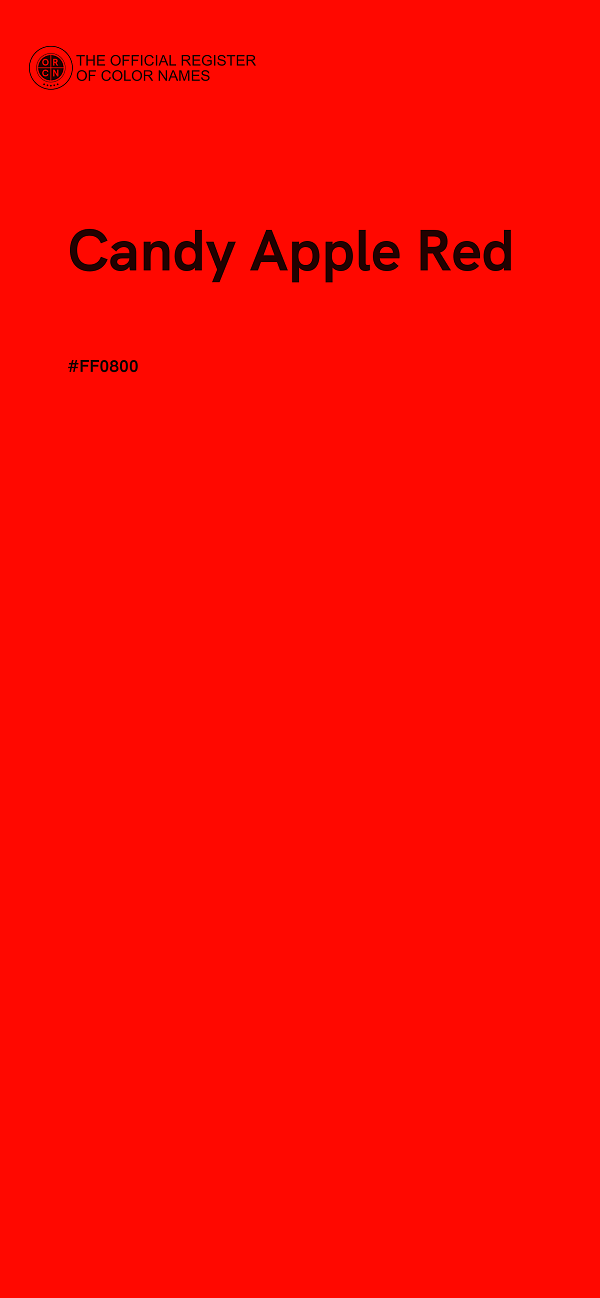 #FF0800 - Candy Apple Red color image