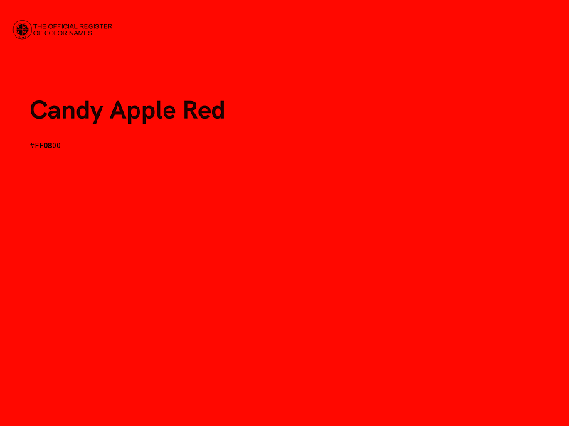 #FF0800 - Candy Apple Red color image