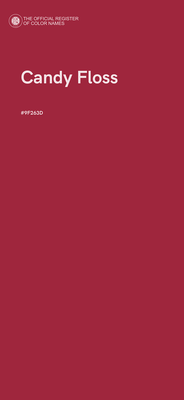 #9F263D - Candy Floss color image