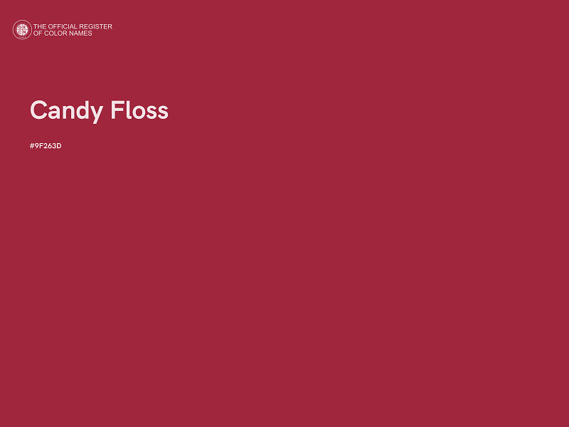 #9F263D - Candy Floss color image