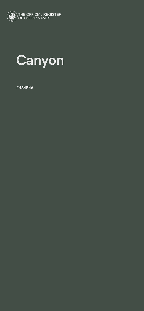 #434E46 - Canyon color image