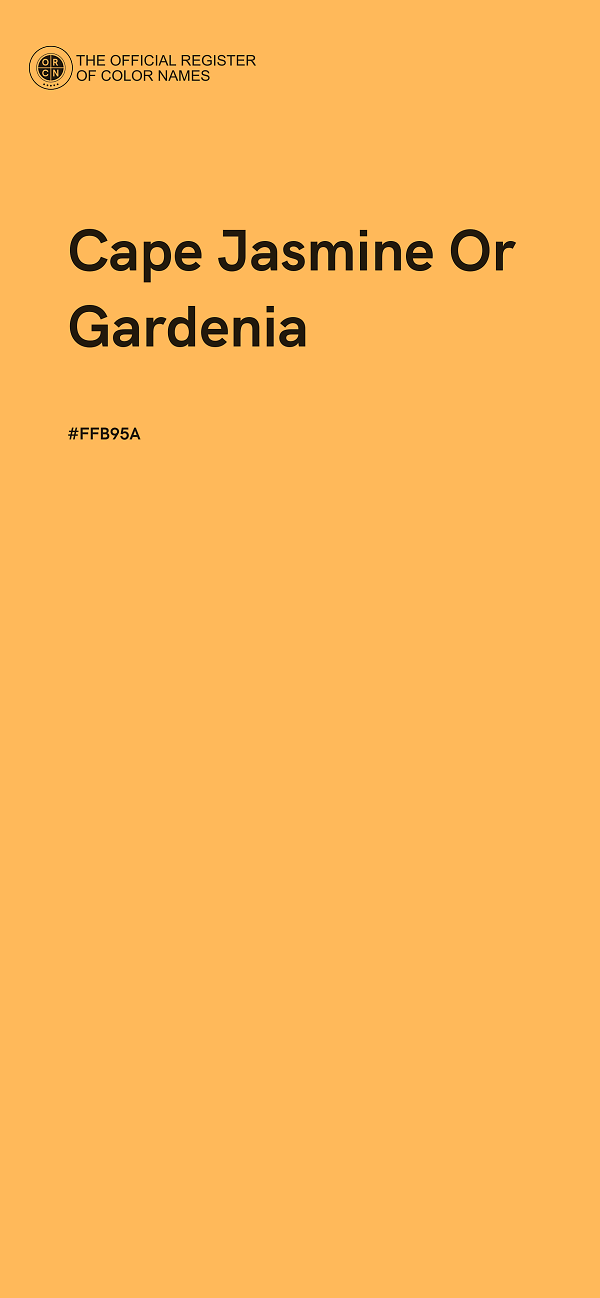 #FFB95A - Cape Jasmine Or Gardenia color image