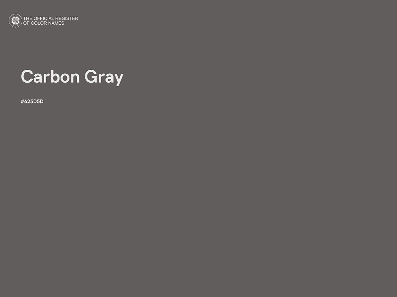#625D5D - Carbon Gray color image