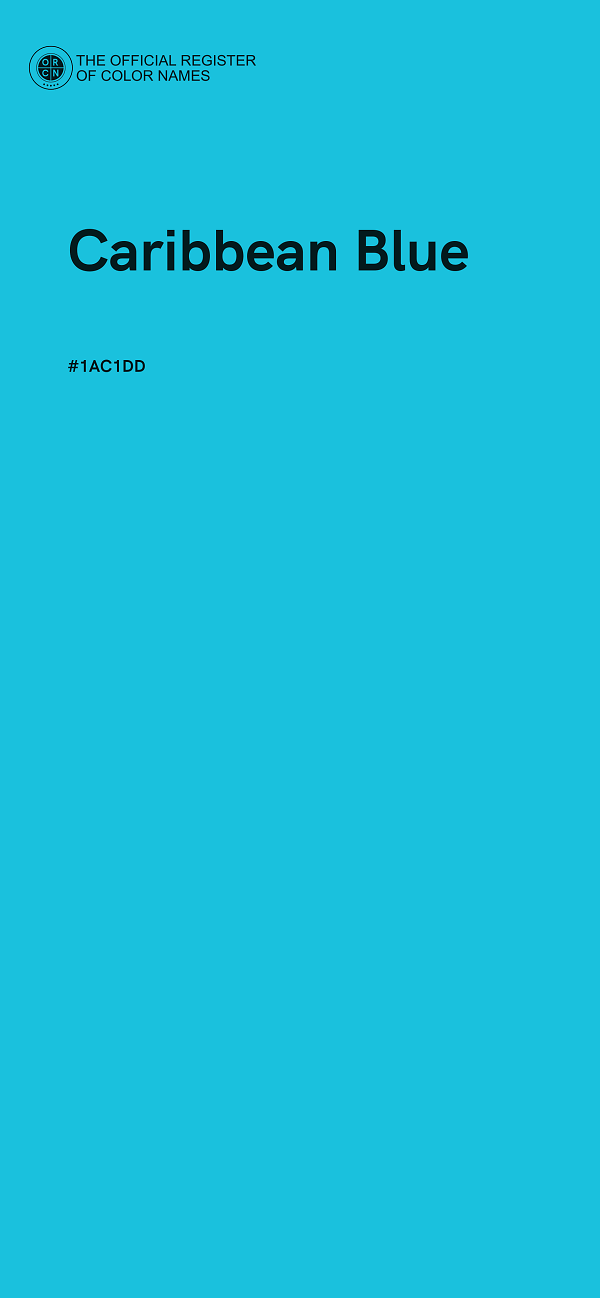 #1AC1DD - Caribbean Blue color image