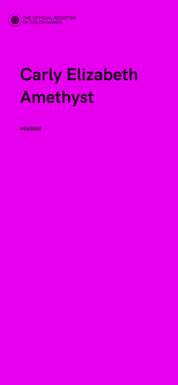 #E600EE - Carly Elizabeth Amethyst color image