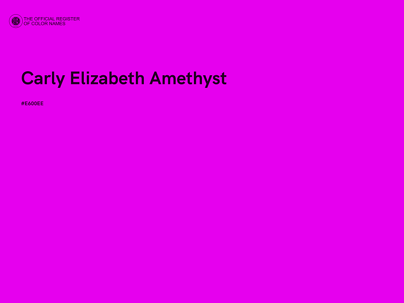 #E600EE - Carly Elizabeth Amethyst color image