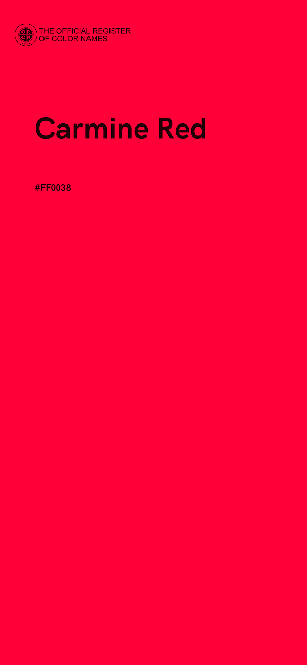 #FF0038 - Carmine Red color image