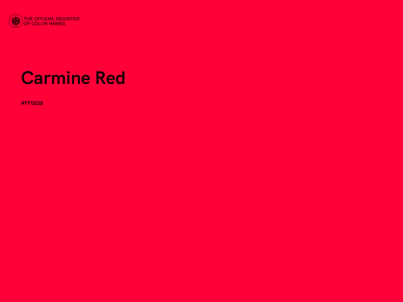 #FF0038 - Carmine Red color image