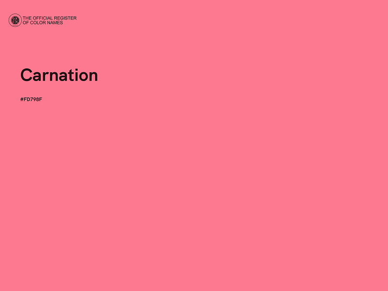 #FD798F - Carnation color image