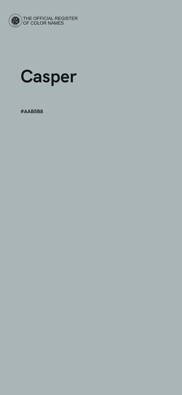#AAB5B8 - Casper color image