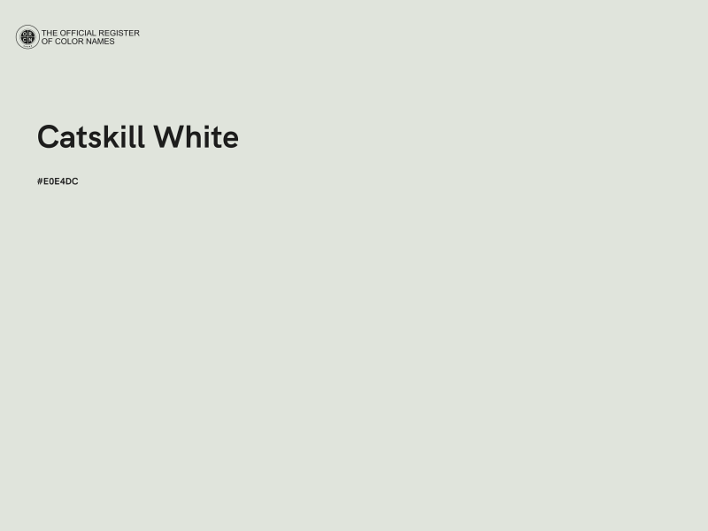 #E0E4DC - Catskill White color image