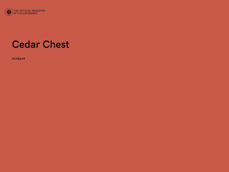 #C95A49 - Cedar Chest color image