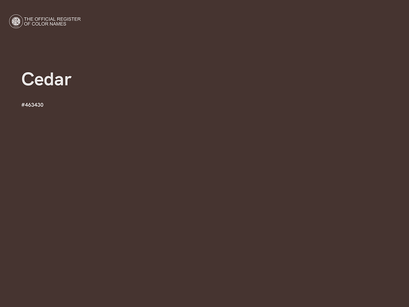 #463430 - Cedar color image