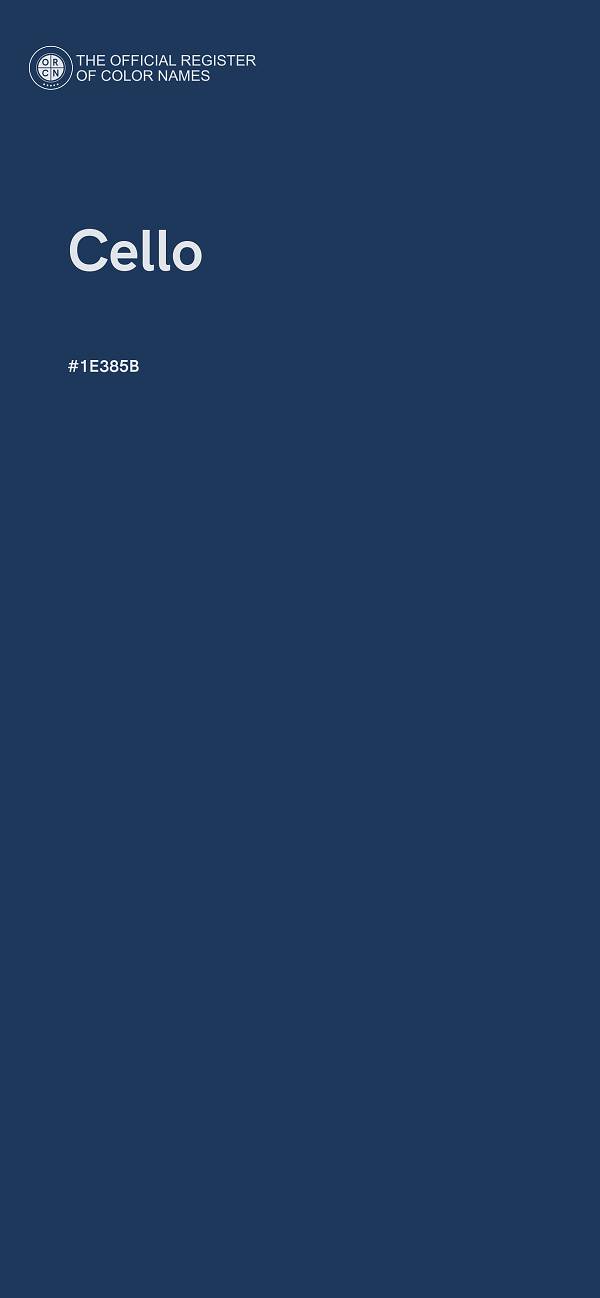 #1E385B - Cello color image