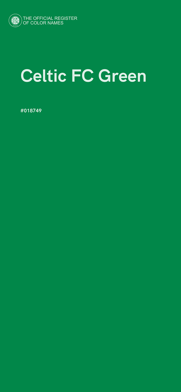 #018749 - Celtic FC Green color image