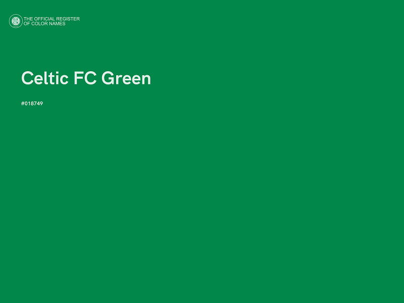 #018749 - Celtic FC Green color image