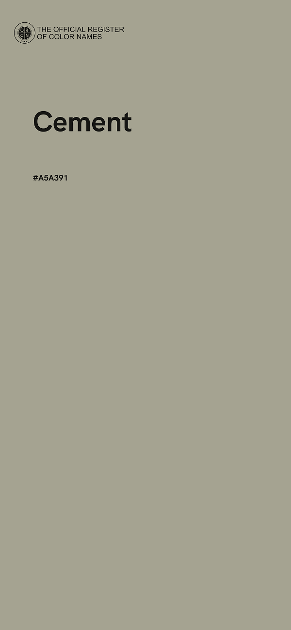 #A5A391 - Cement color image