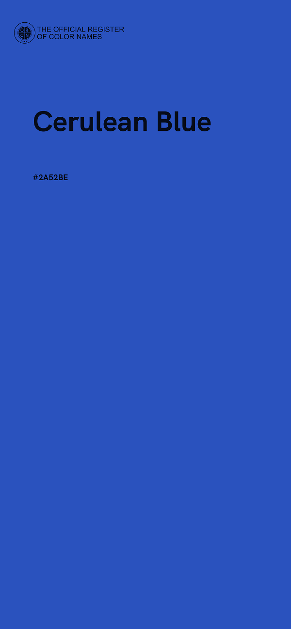 #2A52BE - Cerulean Blue color image