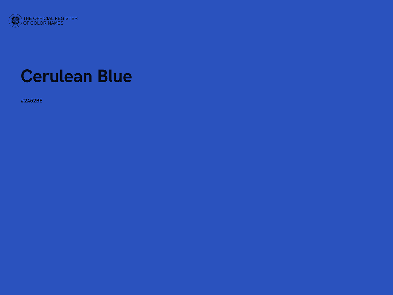 #2A52BE - Cerulean Blue color image
