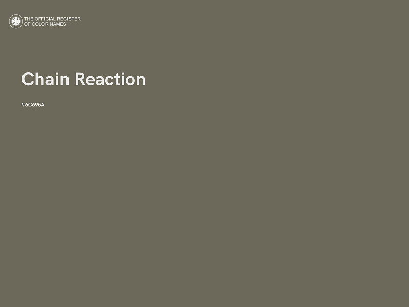#6C695A - Chain Reaction color image