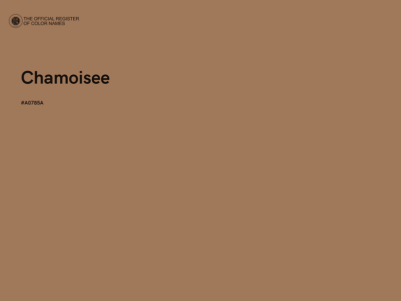 #A0785A - Chamoisee color image