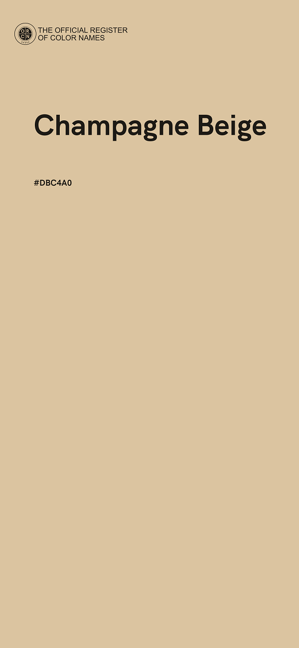 #DBC4A0 - Champagne Beige color image