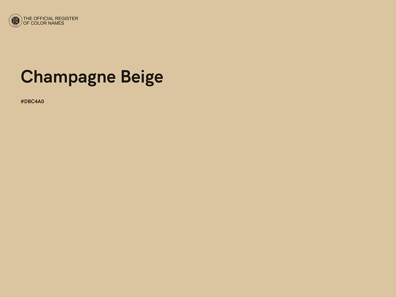 #DBC4A0 - Champagne Beige color image