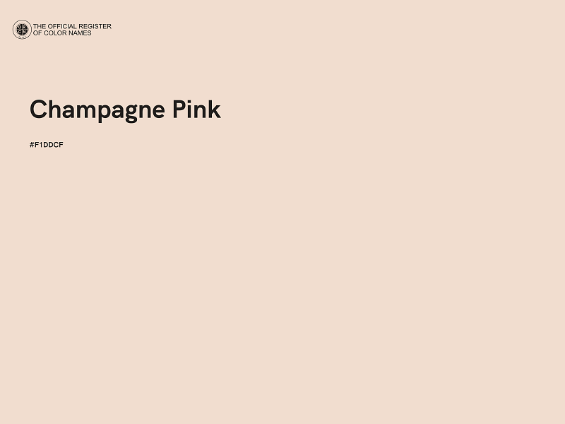 #F1DDCF - Champagne Pink color image