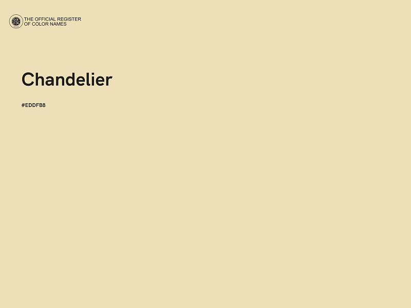 #EDDFB8 - Chandelier color image