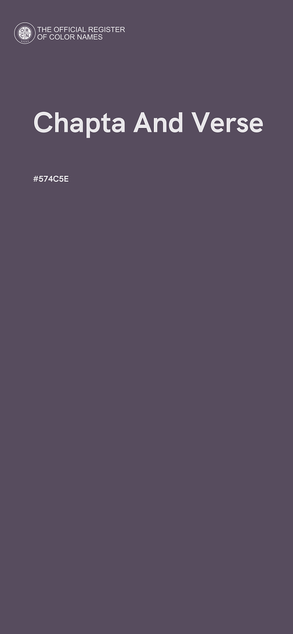 #574C5E - Chapta And Verse color image