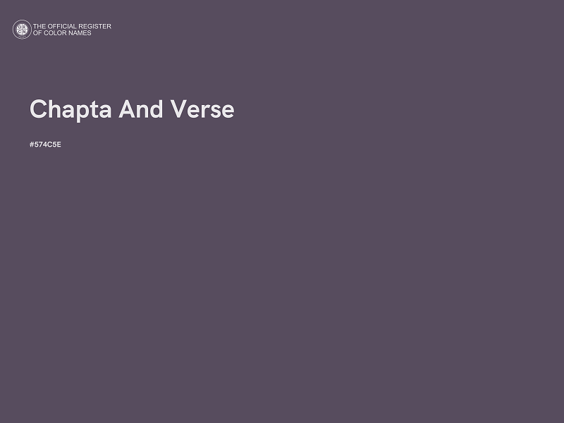 #574C5E - Chapta And Verse color image