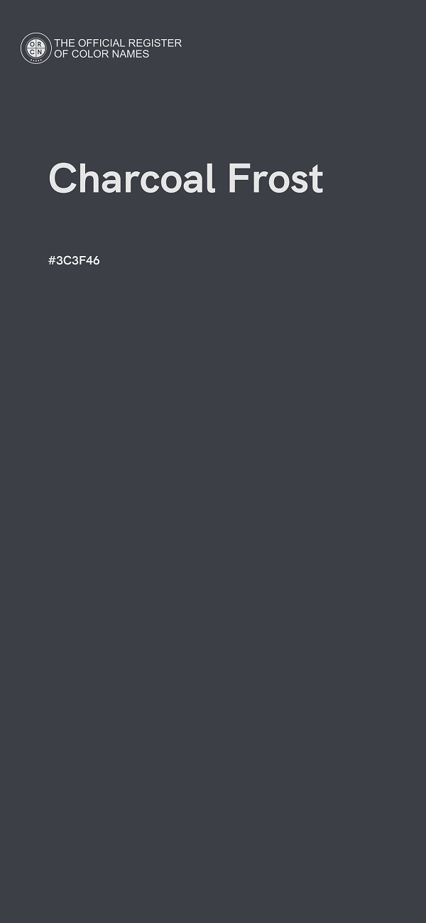 #3C3F46 - Charcoal Frost color image