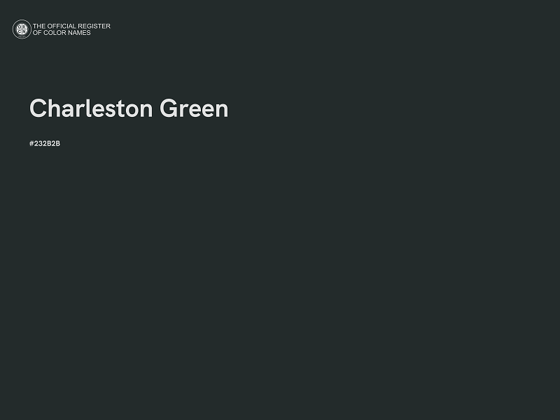 #232B2B - Charleston Green color image