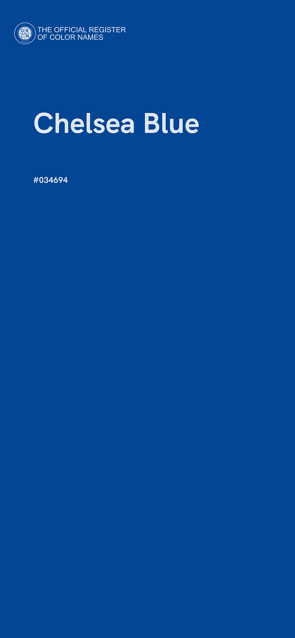 #034694 - Chelsea Blue color image