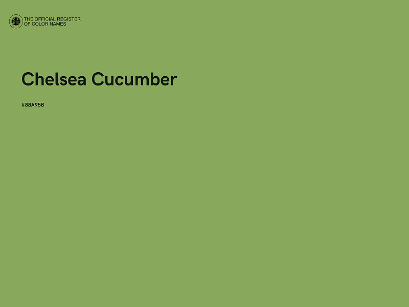 #88A95B - Chelsea Cucumber color image
